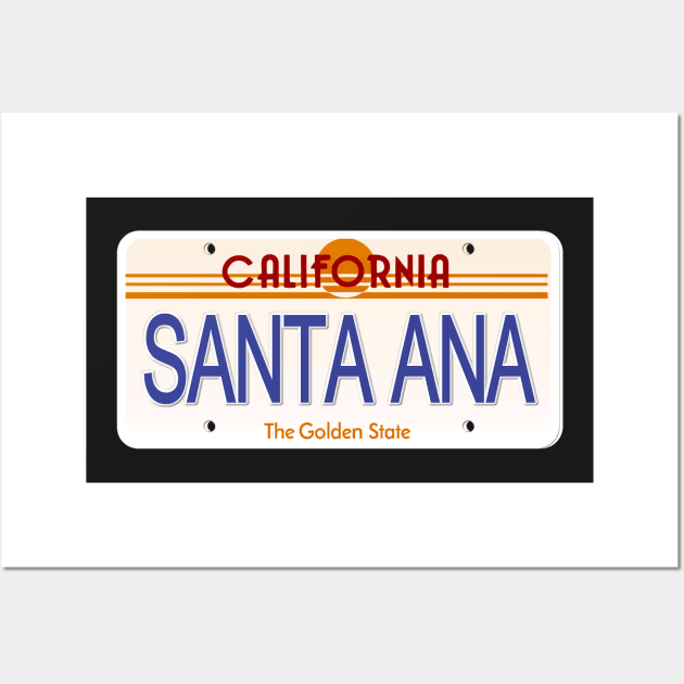 Santa Ana California State License Plate Wall Art by Mel's Designs